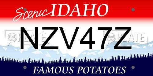 NZV47Z Idaho License Plate