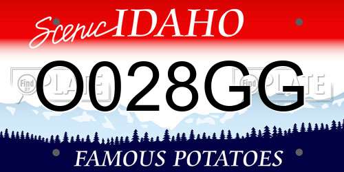O028GG Idaho License Plate