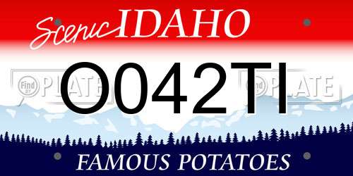 O042TI Idaho License Plate