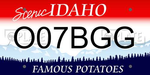 O07BGG Idaho License Plate
