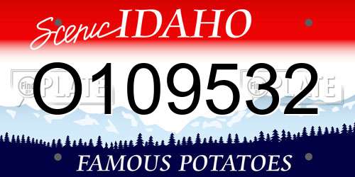 O109532 Idaho License Plate