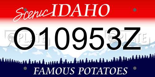 O10953Z Idaho License Plate