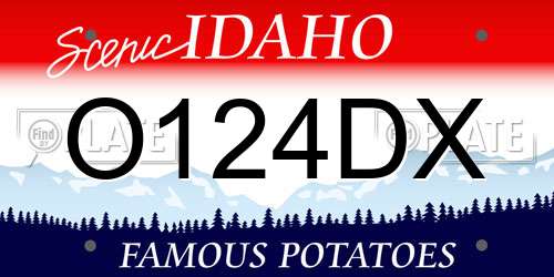 O124DX Idaho License Plate