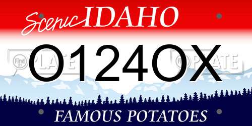 O124OX Idaho License Plate