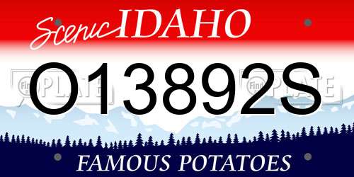 O13892S Idaho License Plate
