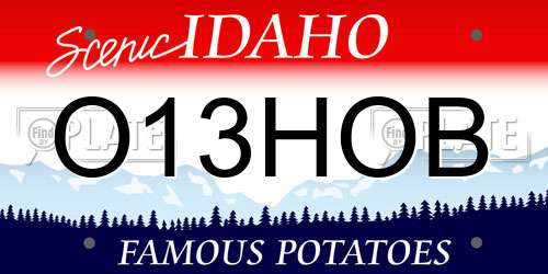 O13HOB Idaho License Plate