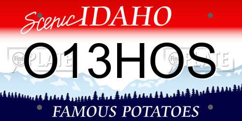 O13HOS Idaho License Plate