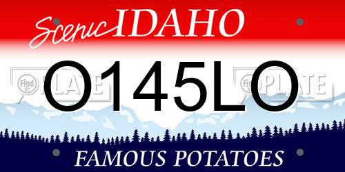 O145LO Idaho License Plate