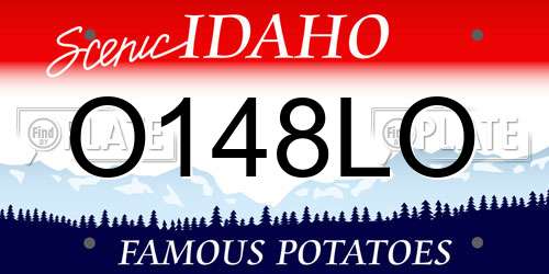 O148LO Idaho License Plate