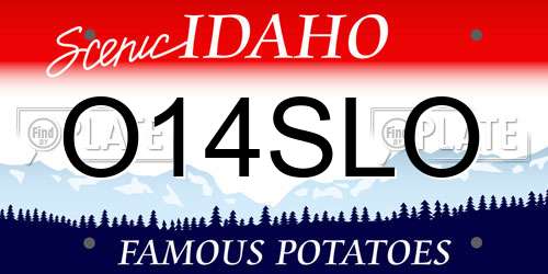 O14SLO Idaho License Plate