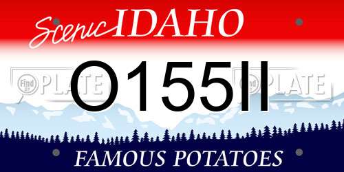 O155II Idaho License Plate