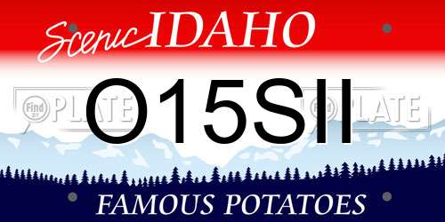 O15SII Idaho License Plate