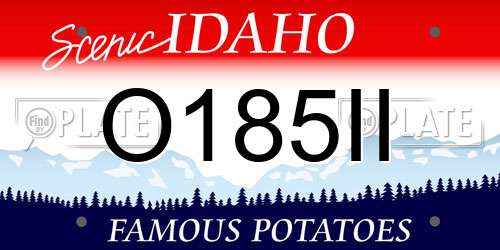 O185II Idaho License Plate