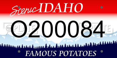 O200084 Idaho License Plate