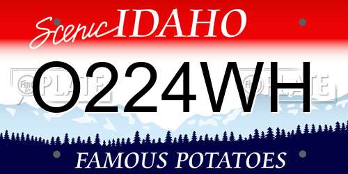 O224WH Idaho License Plate