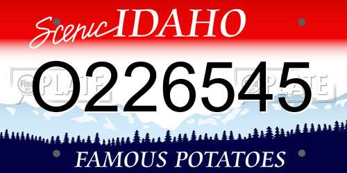 O226545 Idaho License Plate