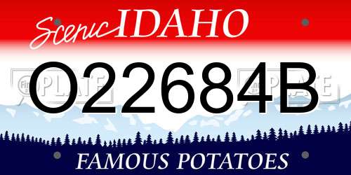 O22684B Idaho License Plate