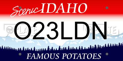 O23LDN Idaho License Plate
