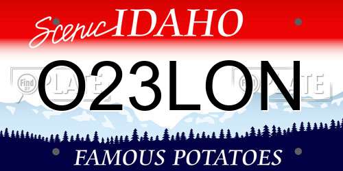 O23LON Idaho License Plate