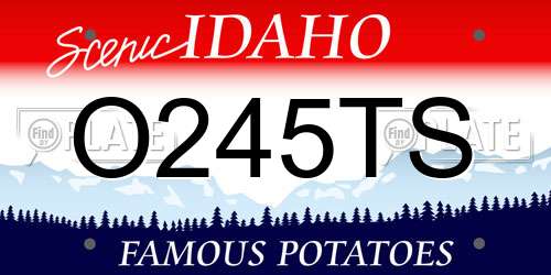 O245TS Idaho License Plate
