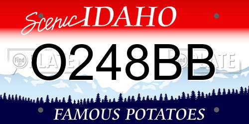 O248BB Idaho License Plate