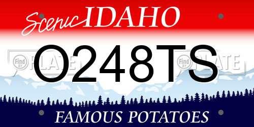 O248TS Idaho License Plate