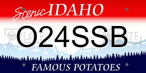 O24SSB Idaho License Plate