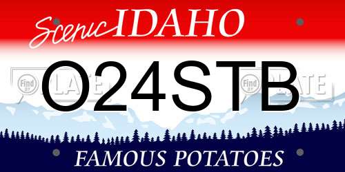 O24STB Idaho License Plate