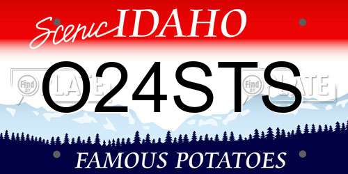 O24STS Idaho License Plate