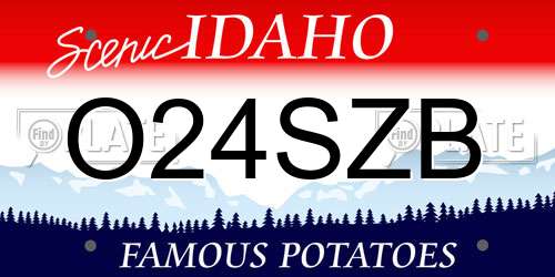 O24SZB Idaho License Plate