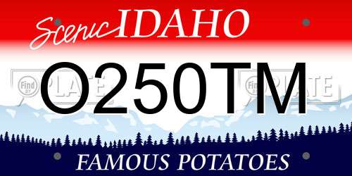 O250TM Idaho License Plate