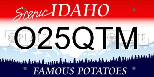 O25QTM Idaho License Plate