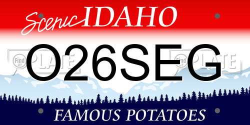 O26SEG Idaho License Plate
