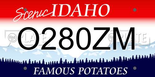 O280ZM Idaho License Plate