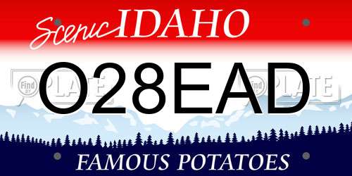 O28EAD Idaho License Plate