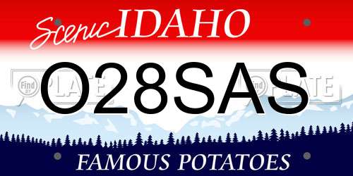 O28SAS Idaho License Plate