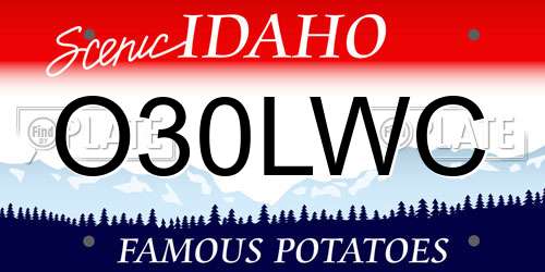 O30LWC Idaho License Plate