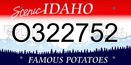 O322752 Idaho License Plate