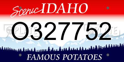 O327752 Idaho License Plate