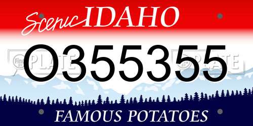 O355355 Idaho License Plate