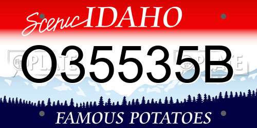O35535B Idaho License Plate