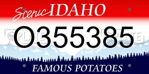 O355385 Idaho License Plate