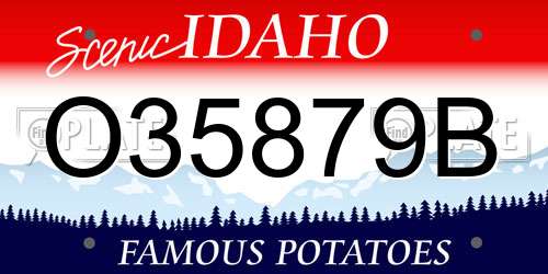 O35879B Idaho License Plate