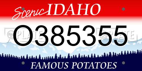 O385355 Idaho License Plate