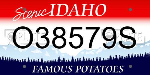 O38579S Idaho License Plate