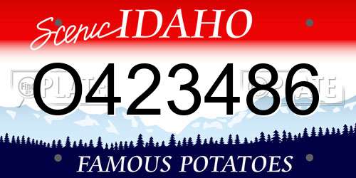 O423486 Idaho License Plate