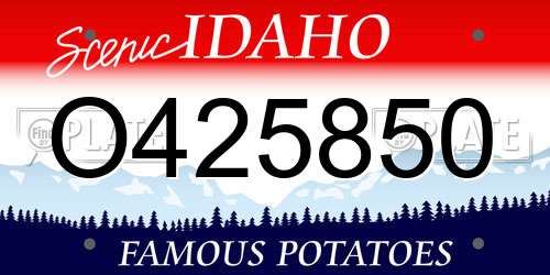 O425850 Idaho License Plate