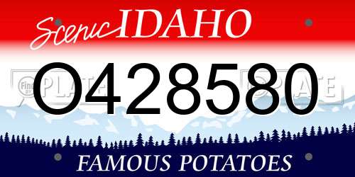 O428580 Idaho License Plate