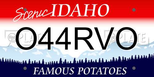 O44RVO Idaho License Plate