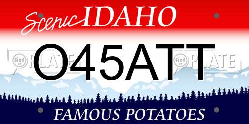 O45ATT Idaho License Plate